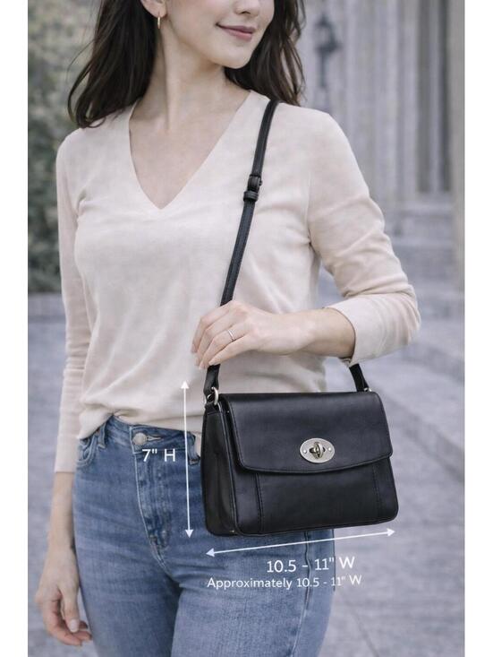 Patricia Nash Handbags - NWT Patricia Nash Black Gradina Flap Leather Crossbody Purse